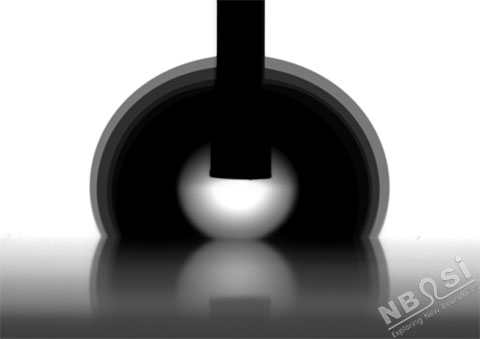 液滴體積增加/縮小法測量前進、后退接觸角